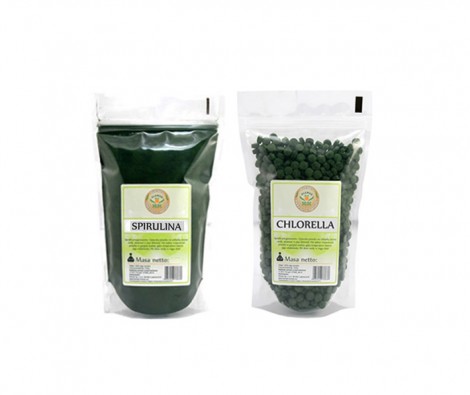 Spirulina 250g + Chlorella 1000 tabletek