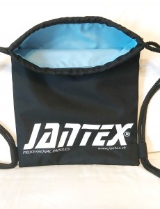Workoplecak - czarny JANTEX, środek jasny niebieski